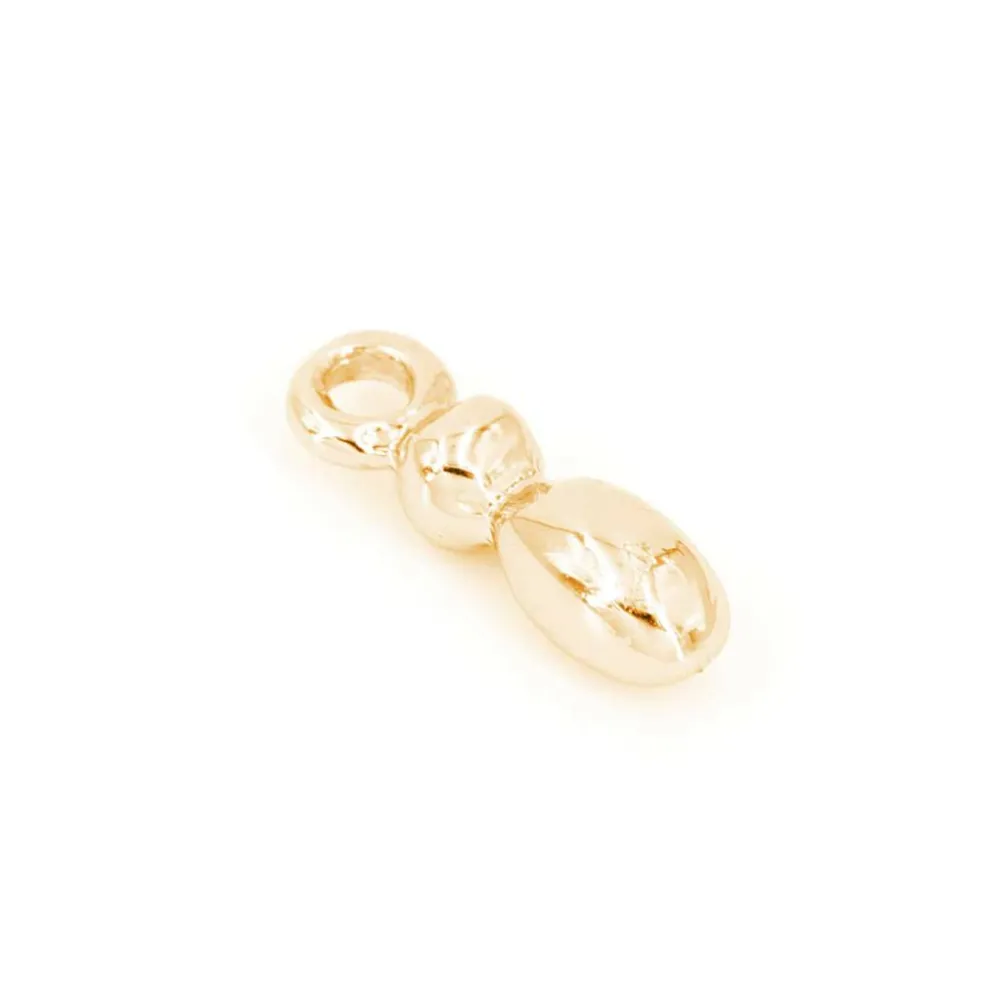 14K Gold Plated Metal Bubble Letter Charm by Bead Landing™