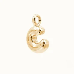 14K Gold Plated Metal Bubble Letter Charm by Bead Landing™
