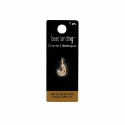 14K Gold Plated Metal Bubble Letter Charm by Bead Landing™