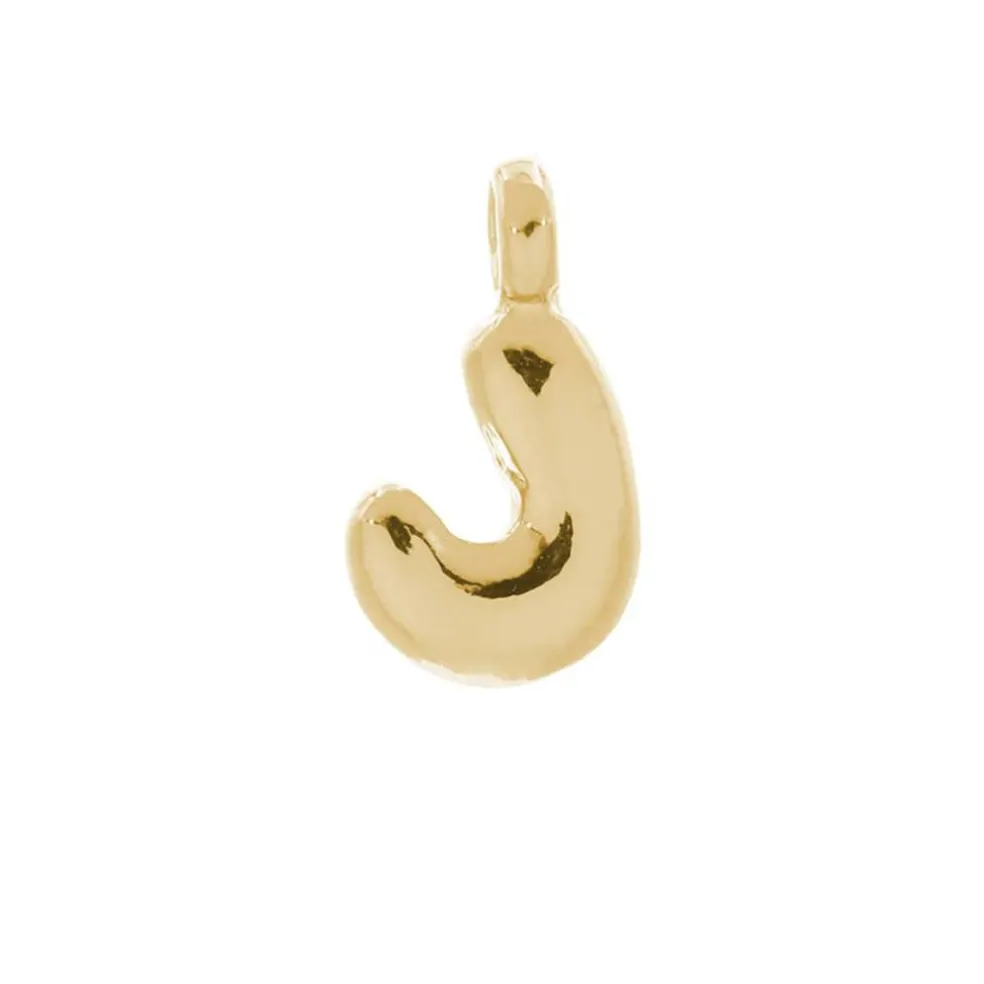 14K Gold Plated Metal Bubble Letter Charm by Bead Landing™