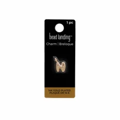 14K Gold Plated Metal Bubble Letter Charm by Bead Landing™