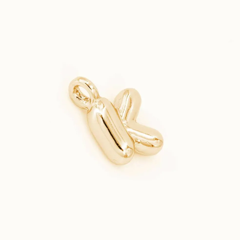 14K Gold Plated Metal Bubble Letter Charm by Bead Landing™