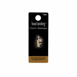 14K Gold Plated Metal Bubble Letter Charm by Bead Landing™