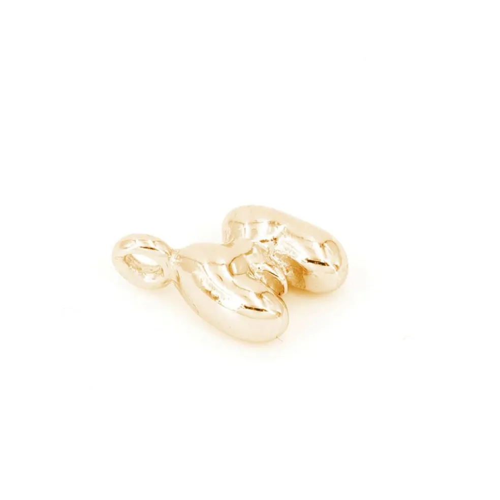14K Gold Plated Metal Bubble Letter Charm by Bead Landing™