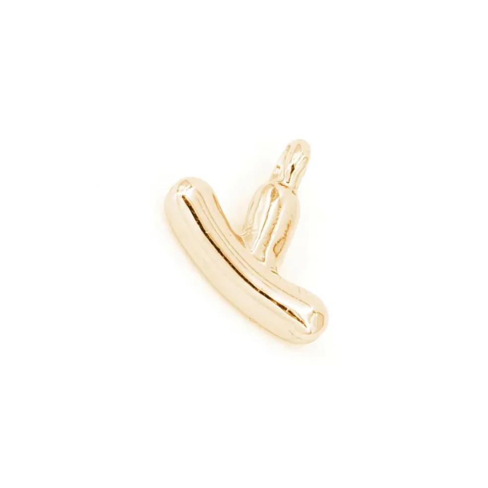 14K Gold Plated Metal Bubble Letter Charm by Bead Landing™