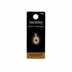 14K Gold Plated Metal Bubble Letter Charm by Bead Landing™