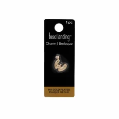 14K Gold Plated Metal Bubble Letter Charm by Bead Landing™