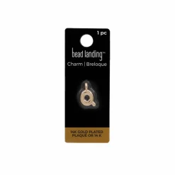 14K Gold Plated Metal Bubble Letter Charm by Bead Landing™
