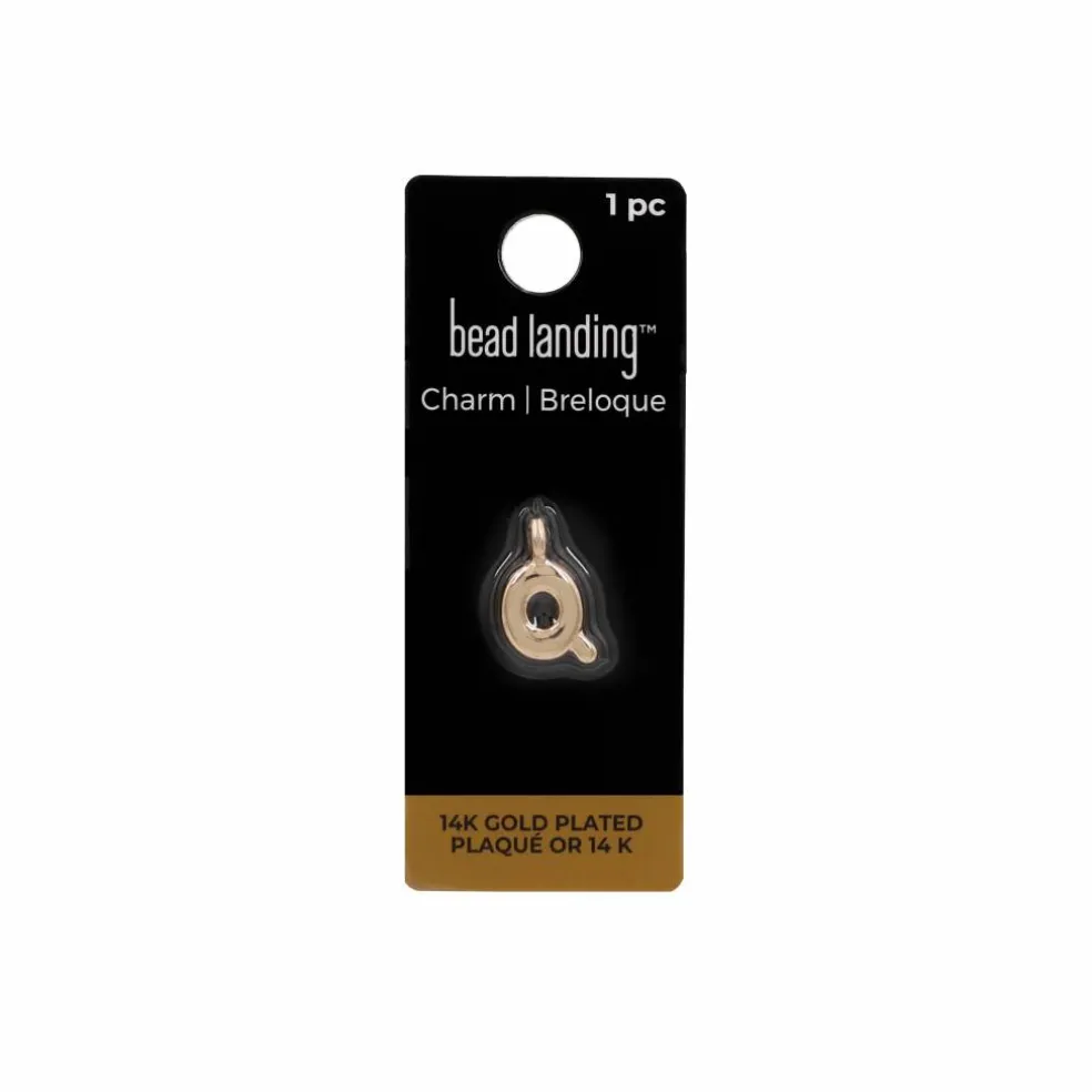 14K Gold Plated Metal Bubble Letter Charm by Bead Landing™