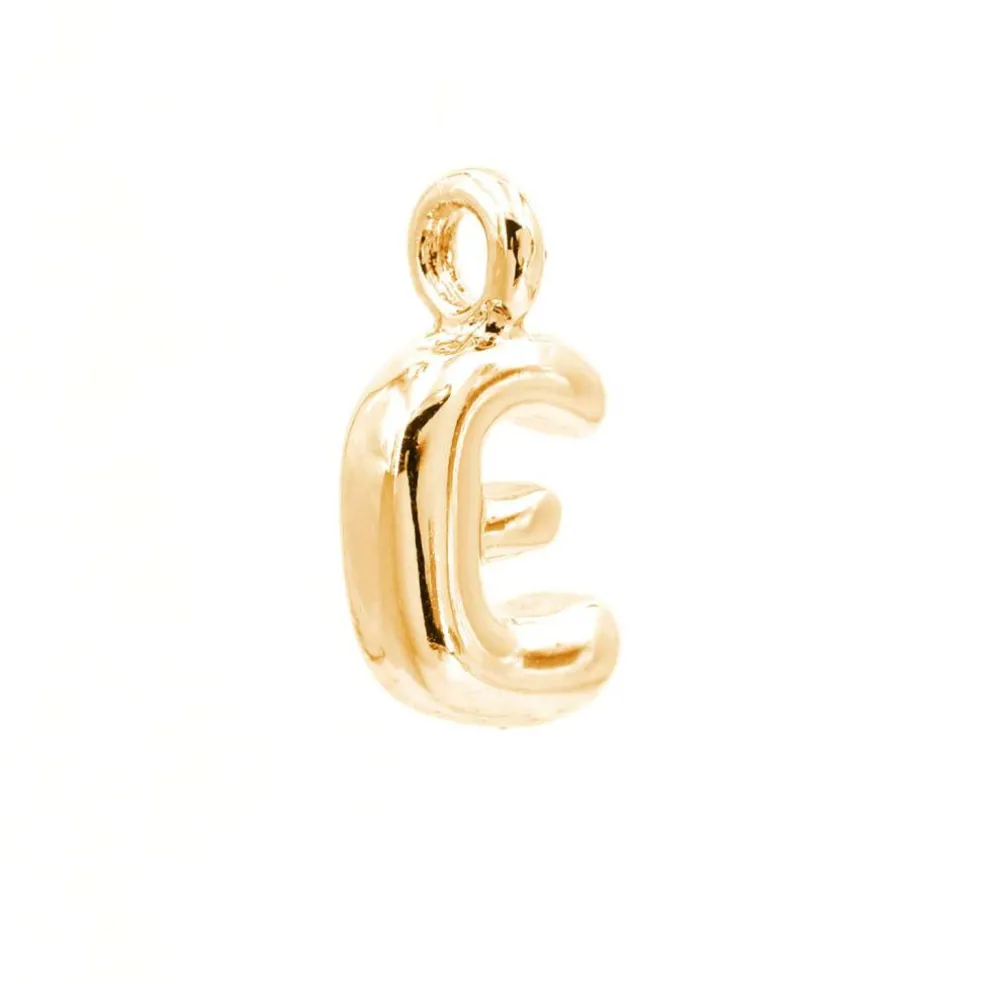 14K Gold Plated Metal Bubble Letter Charm by Bead Landing™