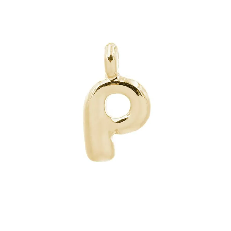 14K Gold Plated Metal Bubble Letter Charm by Bead Landing™