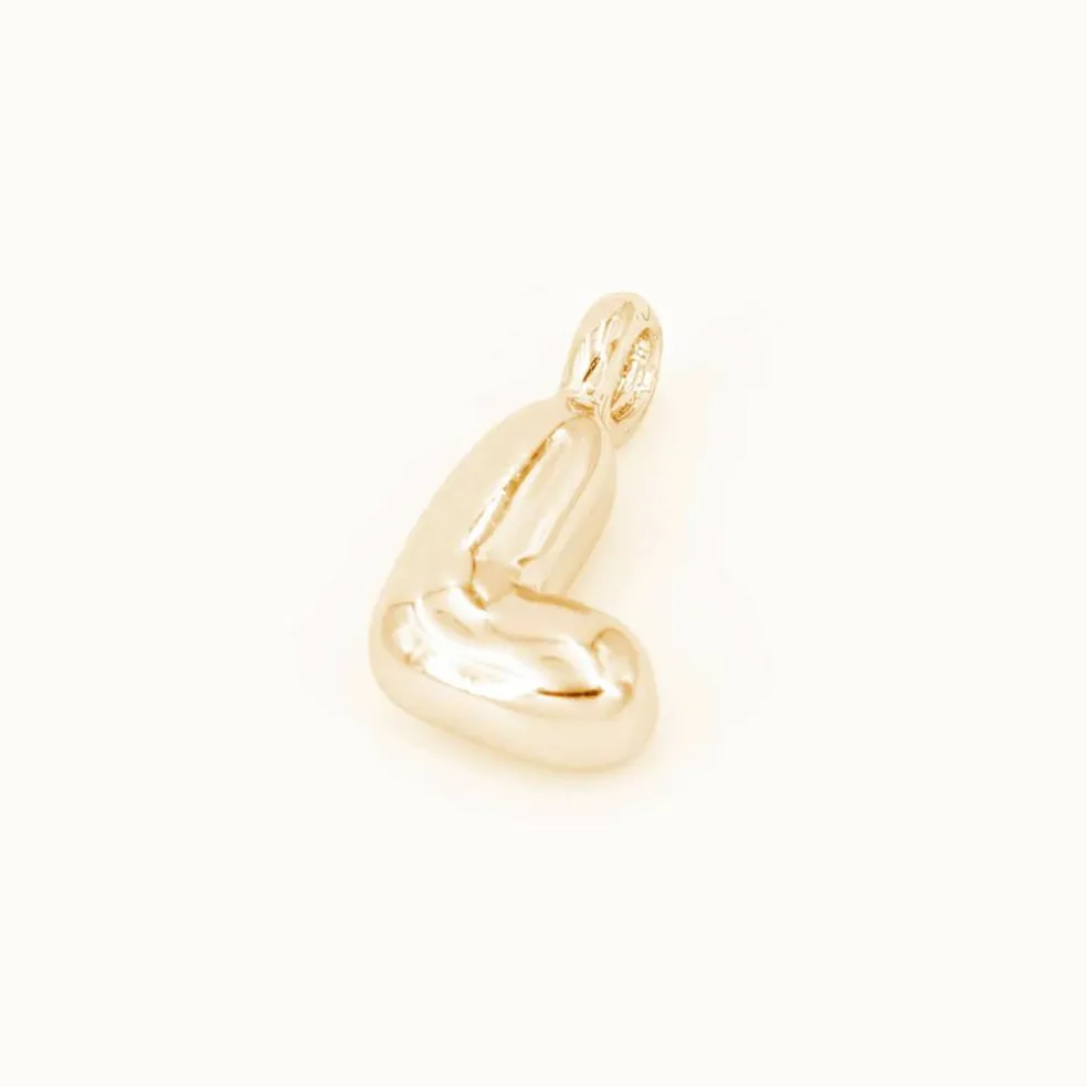 14K Gold Plated Metal Bubble Letter Charm by Bead Landing™
