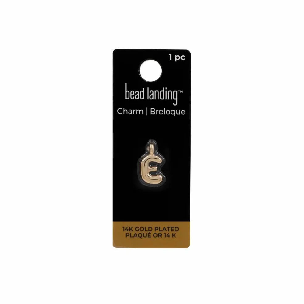 14K Gold Plated Metal Bubble Letter Charm by Bead Landing™