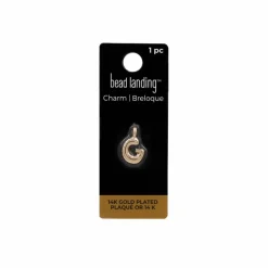 14K Gold Plated Metal Bubble Letter Charm by Bead Landing™