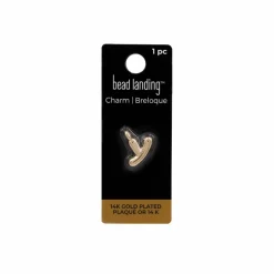 14K Gold Plated Metal Bubble Letter Charm by Bead Landing™