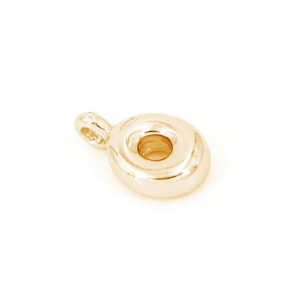 14K Gold Plated Metal Bubble Letter Charm by Bead Landing™