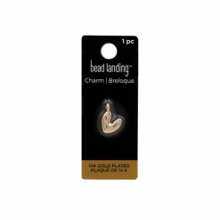 14K Gold Plated Metal Bubble Letter Charm by Bead Landing™