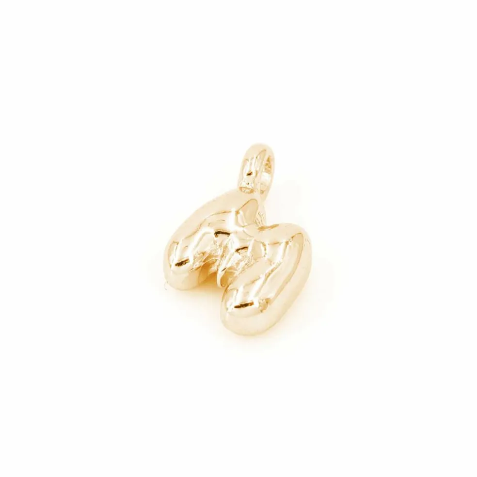 14K Gold Plated Metal Bubble Letter Charm by Bead Landing™