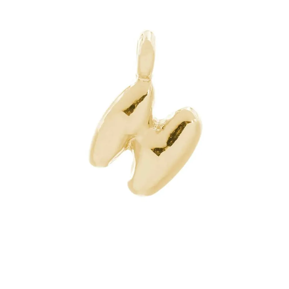 14K Gold Plated Metal Bubble Letter Charm by Bead Landing™