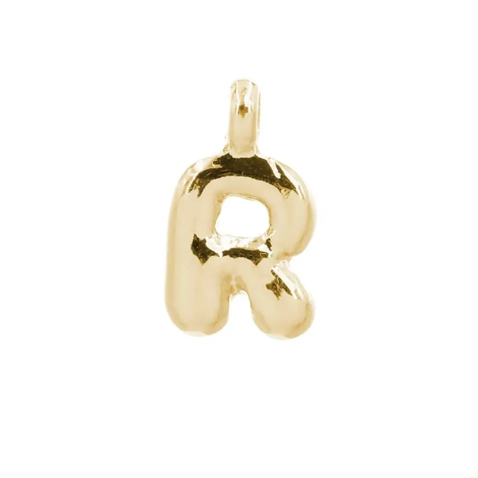 14K Gold Plated Metal Bubble Letter Charm by Bead Landing™