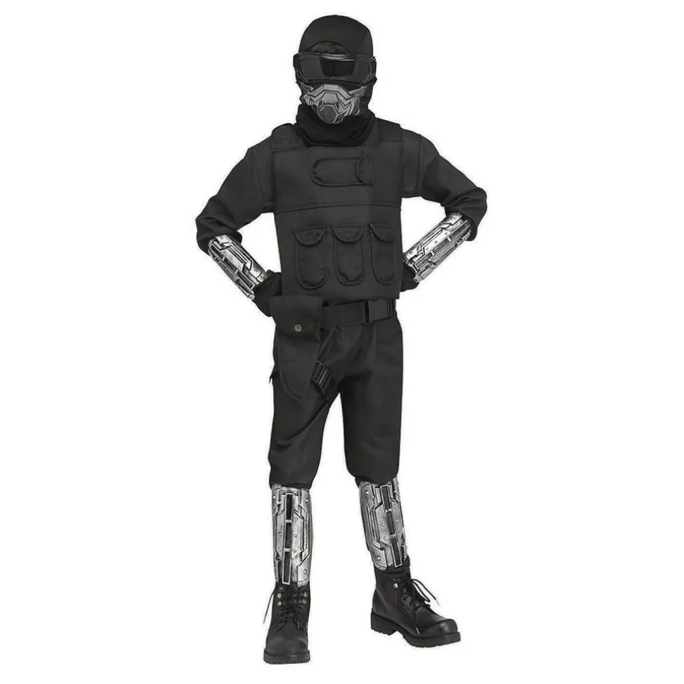 Kids Gaming Fighter Black Video Game Halloween Costume