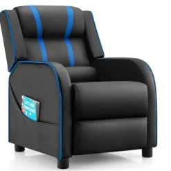 Kids Recliner Chair with Side Pockets and Footrest