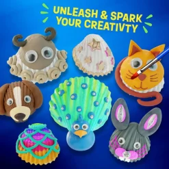 Kids Sea Shell Painting Kit - Arts & Crafts for Kids - Gifts for Boys and Girls Ages 6-8, 8-12 - Craft Activities Kits - Creative Art Activity Gift Toys for Age 6 7 8 9 10 11 12 Year Old