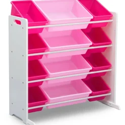 Kids Storage Organizer With 12 Plastic Bins