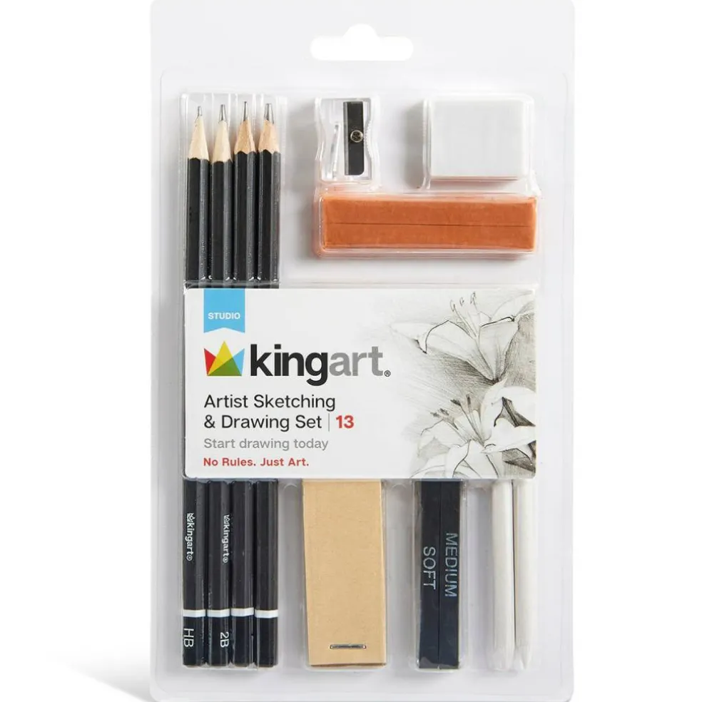 KINGART® Sketch & Draw Set, 13 pc