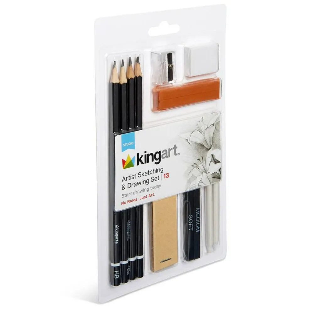 KINGART® Sketch & Draw Set, 13 pc