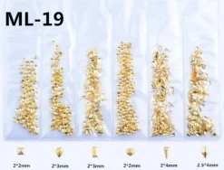 Kitcheniva 3D Ocean Rivets Gold Rhinestones Nail Art Decoration