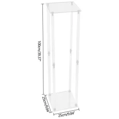 Kitcheniva Elegant Clear Acrylic Flower Stand Centerpieces Decor (2PCS 39")