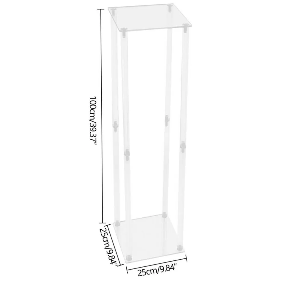 Kitcheniva Elegant Clear Acrylic Flower Stand Centerpieces Decor (2PCS 39")