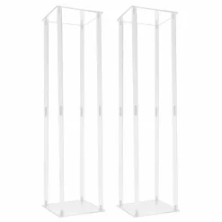 Kitcheniva Elegant Clear Acrylic Flower Stand Centerpieces Decor (2PCS 39