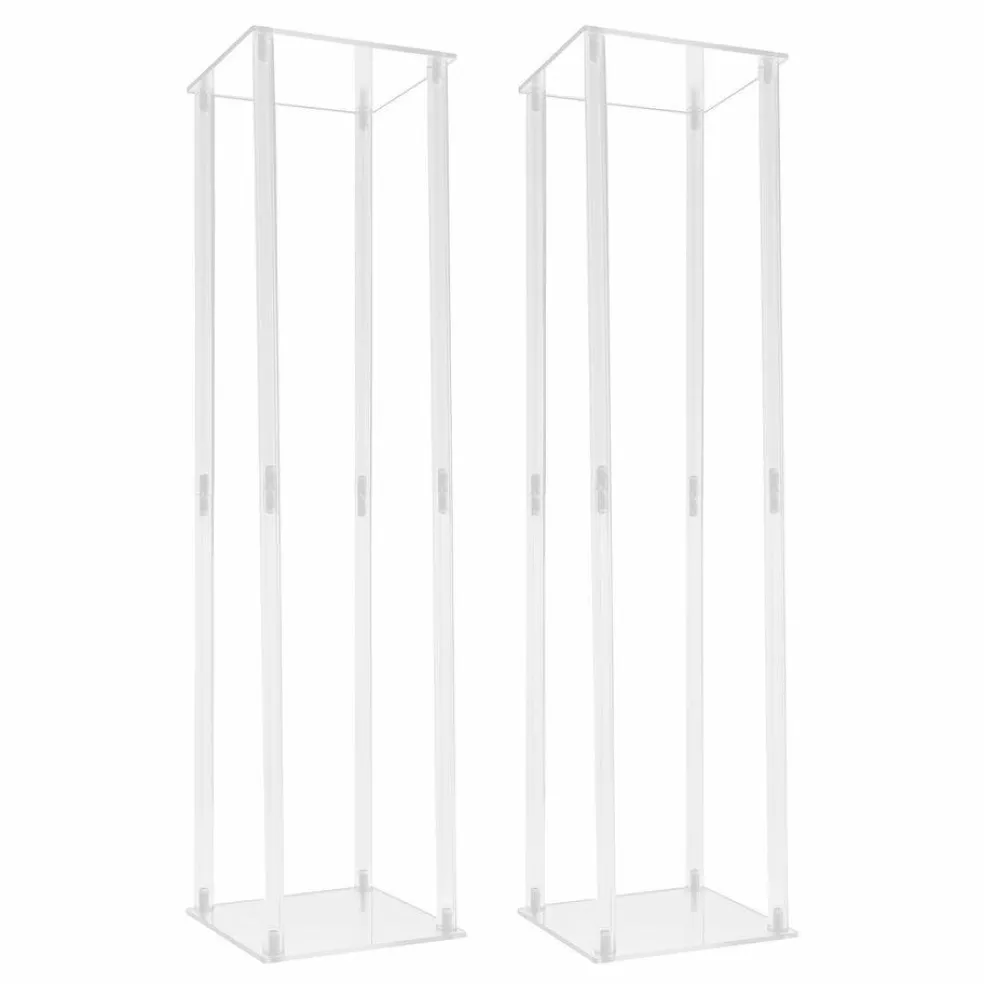 Kitcheniva Elegant Clear Acrylic Flower Stand Centerpieces Decor (2PCS 39")