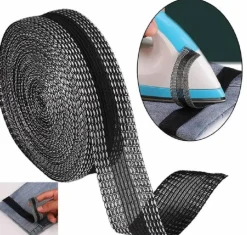 Kitcheniva Fabric Hemming Tape With Self-Adhesive Iron-On Application 10M