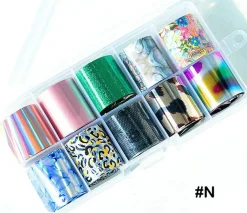 Kitcheniva Holographic Nail Foils DIY Sticker Set of 10