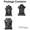 Kitcheniva Large Halloween 3D Foam Tombstones w/ Stakes Decor