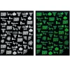 Kitcheniva Luminous 3D Nail Stickers Glow In Dark Design Decals