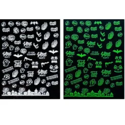 Kitcheniva Luminous 3D Nail Stickers Glow In Dark Design Decals