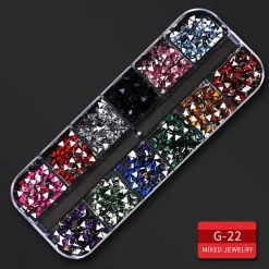 Kitcheniva Nail Glitter Flakes Sequins Rhinestones Pearl Nail Art Decorations