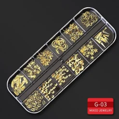 Kitcheniva Nail Glitter Flakes Sequins Rhinestones Pearl Nail Art Decorations