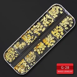 Kitcheniva Nail Glitter Flakes Sequins Rhinestones Pearl Nail Art Decorations