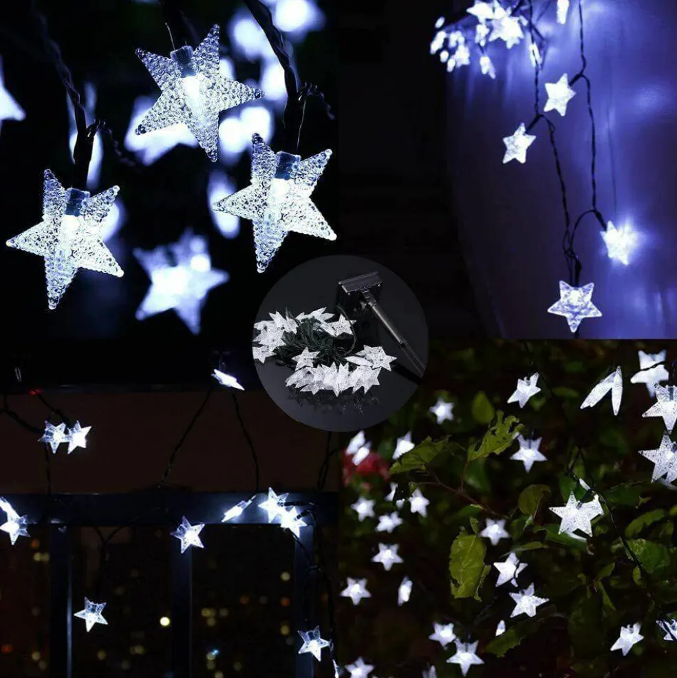 Kitcheniva Outdoor Solar Star LED Fairy String Lights