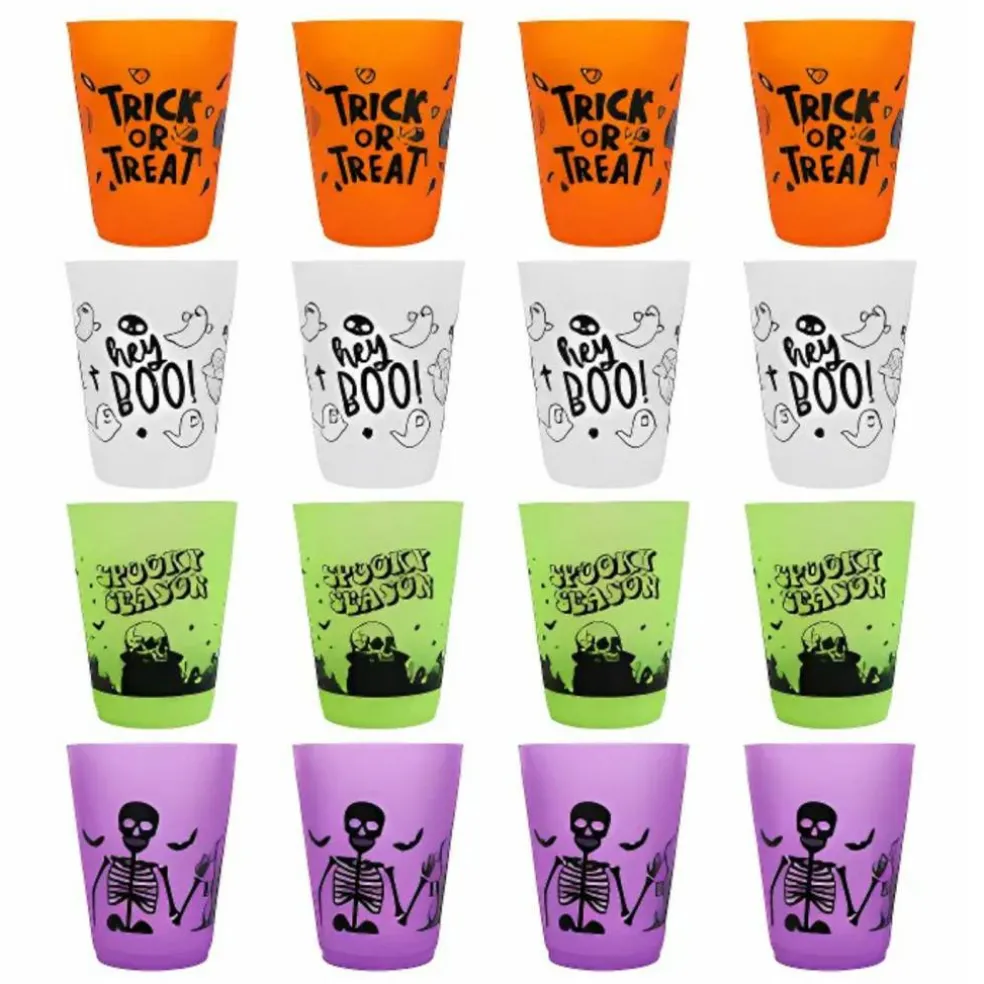 Kitcheniva Reusable Plastic Halloween Party Cups 16 Pcs