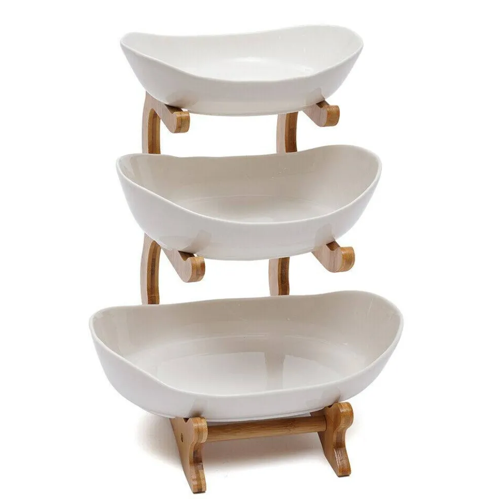 Kitcheniva 3 Tier Fruit Vegetables Bowl Holder Basket Stand Organizer