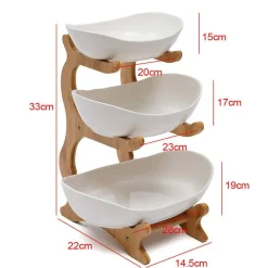 Kitcheniva 3 Tier Fruit Vegetables Bowl Holder Basket Stand Organizer
