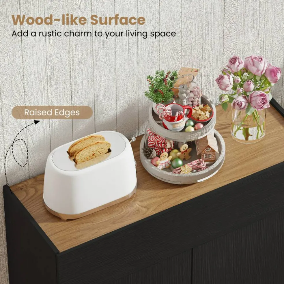 Kitchen Storage Cabinet with Spacious Drawer, Adjustable Shelves and Countertop, Sideboard Buffet Cabinet for Dining Room Living Room