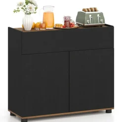 Kitchen Storage Cabinet with Spacious Drawer, Adjustable Shelves and Countertop, Sideboard Buffet Cabinet for Dining Room Living Room