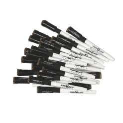 KleenSlate® Black Fine Point Dry Erase Markers with Erasers, Pack of 24